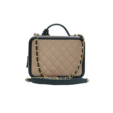 Load image into Gallery viewer, Chanel Vanity Case Filigree CC Caviar Quilted Shoulder Bag Beige/Black
