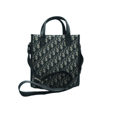 Load image into Gallery viewer, Christian Dior Safari North South Canvas Tote Bag Black
