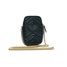 Load image into Gallery viewer, Gucci GG Marmont Calfskin Matelasse Mini Crossbody Bag Black
