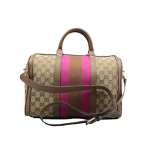 Load image into Gallery viewer, Gucci Vintage Web Original GG Boston Bag Brown
