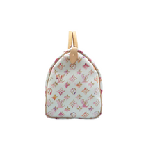 Load image into Gallery viewer, Louis Vuitton Speedy 35 Watercolor Aquarelle Satchel Bag White
