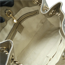 Load image into Gallery viewer, Gucci Soho Pebbled Calfskin Medium Chain Shoulder Bag Gold
