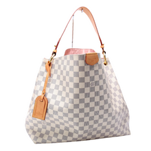 Load image into Gallery viewer, Louis Vuitton Graceful MM Damier Azur Shoulder Bag White
