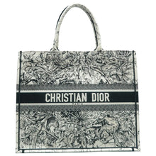 Load image into Gallery viewer, Christian Dior Dior Book Cloth Tote Bag White / Black
