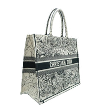 Load image into Gallery viewer, Christian Dior Dior Book Cloth Tote Bag White / Black
