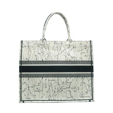 Load image into Gallery viewer, Christian Dior Dior Book Cloth Tote Bag White / Black
