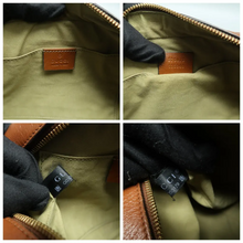 Load image into Gallery viewer, GUCCI Leather&amp;Fabric Shoulder Bag Beige
