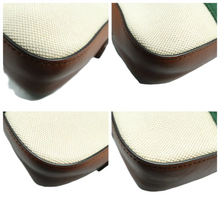 Load image into Gallery viewer, GUCCI Leather&amp;Fabric Shoulder Bag Beige

