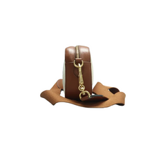 Load image into Gallery viewer, GUCCI Leather&amp;Fabric Shoulder Bag Beige
