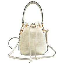 Load image into Gallery viewer, FENDI Mon Trésor Cloth Satchel Bag Beige
