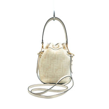 Load image into Gallery viewer, FENDI Mon Trésor Cloth Satchel Bag Beige
