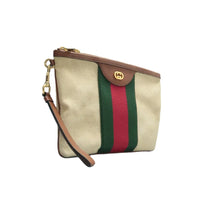 Load image into Gallery viewer, Gucci  Web Canvas Pouch  Beige
