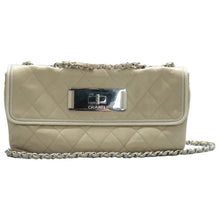 Load image into Gallery viewer, CHANEL East West Mademoiselle Flap Leather Shoulder Bag Beige
