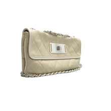 Load image into Gallery viewer, CHANEL East West Mademoiselle Flap Leather Shoulder Bag Beige
