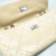 Load image into Gallery viewer, CHANEL East West Mademoiselle Flap Leather Shoulder Bag Beige
