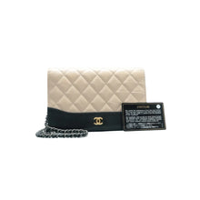 Load image into Gallery viewer, Chanel WOC Aged Calfskin Quilted Gabrielle Shoulder Bag Beige Black
