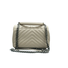 Load image into Gallery viewer, SAINT LAURENT College monogramme Leather Satchel Bag Beige
