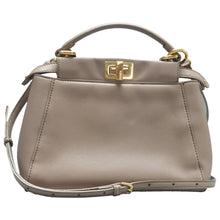 Load image into Gallery viewer, FENDI Peekaboo Iconic Leather Satchel Bag Beige
