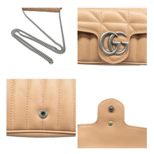 Load image into Gallery viewer, GUCCI GG Marmont Mini Leather Shoulder Bag Beige
