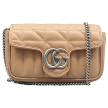 Load image into Gallery viewer, GUCCI GG Marmont Mini Leather Shoulder Bag Beige
