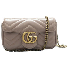 Load image into Gallery viewer, Gucci GG Marmont Calfskin Matelasse Super Mini Shoulder Bag Porcelain Rose
