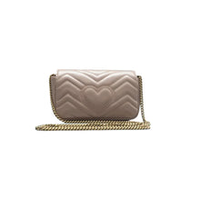 Load image into Gallery viewer, Gucci GG Marmont Calfskin Matelasse Super Mini Shoulder Bag Porcelain Rose
