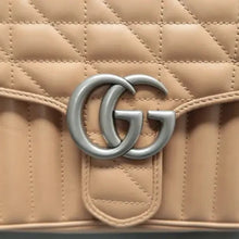 Load image into Gallery viewer, GUCCI GG Marmont Leather Shoulder Bag Beige
