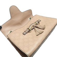 Load image into Gallery viewer, GUCCI Emily Leather Shoulder Bag Beige
