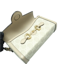 Load image into Gallery viewer, GUCCI Horsebit 1955 Canvas Shoulder Bag Beige
