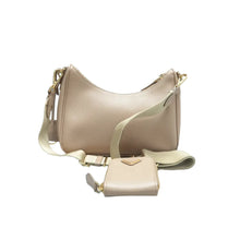 Load image into Gallery viewer, Prada Re-Edition 2005 Saffiano Leather Shoulder Bag Cameo Beige
