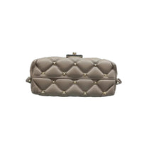 Load image into Gallery viewer, VALENTINO Rockstud Quited Leather Shoulder Bag Beige
