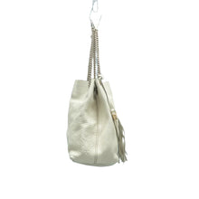 Load image into Gallery viewer, Gucci Soho Pebbled Calfskin Medium Chain Shoulder Bag Off White
