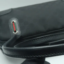 Load image into Gallery viewer, Gucci Canvas Shoulder Bag Black
