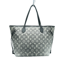 Load image into Gallery viewer, Louis Vuitton Neverfull MM W/P Monogram Fabric Shoulder Bag Black
