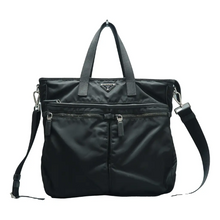 Load image into Gallery viewer, PRADA Fabric Satchel Bag Black
