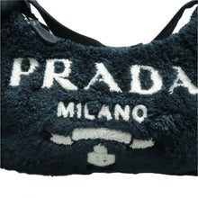 Load image into Gallery viewer, PRADA Re-Edition 2000 Terry Cloth Shoulder Bag Black
