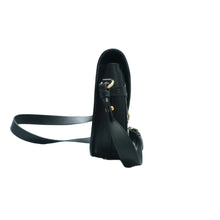 Load image into Gallery viewer, Louis Vuitton Saumur  Monogram Leather&amp;Cloth Shoulder Bag Black
