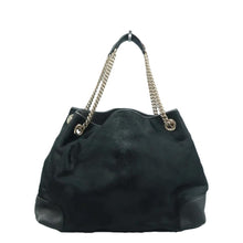 Load image into Gallery viewer, Gucci  Soho Pebbled Calfskin Medium Chain Shoulder Bag Black
