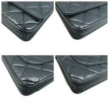 Load image into Gallery viewer, Chanel WOC Distressed Patent Calfskin Quilted Reissue Wallet On Chain  Black
