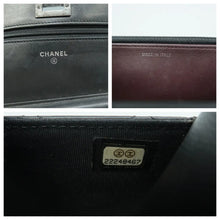 Load image into Gallery viewer, Chanel WOC Distressed Patent Calfskin Quilted Reissue Wallet On Chain  Black
