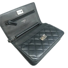 Load image into Gallery viewer, Chanel WOC Distressed Patent Calfskin Quilted Reissue Wallet On Chain  Black
