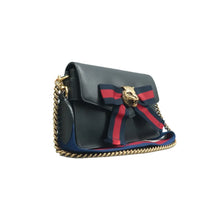 Load image into Gallery viewer, Gucci  Broadway Nappa Sylvie Web Tiger Leather Shoulder Bag Black
