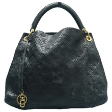 Load image into Gallery viewer, Louis Vuitton Artsy MM Leather Tote Bag Black
