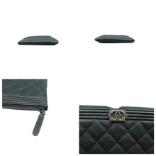 Load image into Gallery viewer, CHANEL Boy Leather Clutch Bag Black
