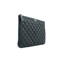 Load image into Gallery viewer, CHANEL Boy Leather Clutch Bag Black
