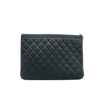 Load image into Gallery viewer, CHANEL Boy Leather Clutch Bag Black
