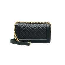 Load image into Gallery viewer, CHANEL Boy Leather Shoulder Bag Black
