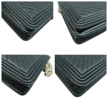 Load image into Gallery viewer, CHANEL Boy Leather Crossbody Bag Black
