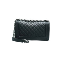 Load image into Gallery viewer, CHANEL Boy Leather Shoulder Bag Black
