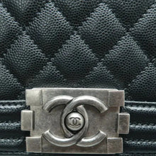 Load image into Gallery viewer, CHANEL Boy Leather Shoulder Bag Black
